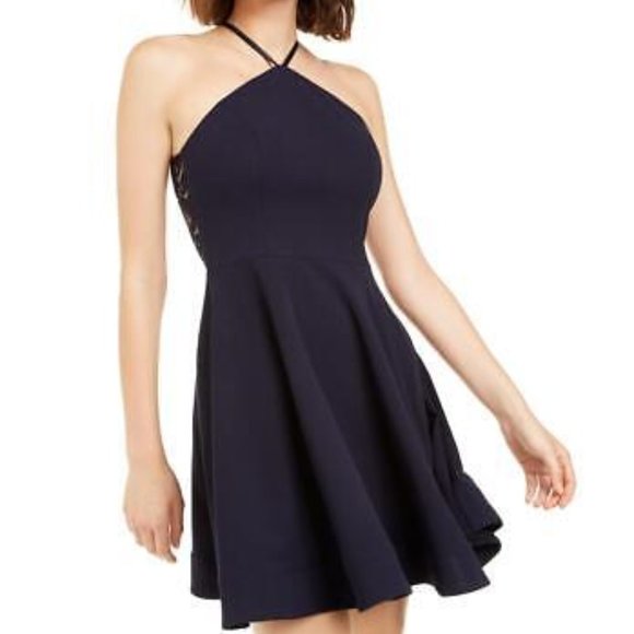 Sequin Hearts Dresses & Skirts - SEQUIN HEARTS Womens Lace Back Halter Party Prom Mini Dress 9 - NEW w/ TAGS NWT